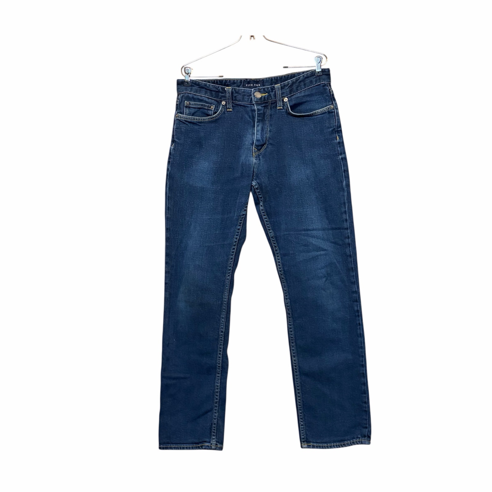 Men's Five Four Relaxed Fit Jeans Size 32 Dark Wash Denim Straight Leg 31 Inseam